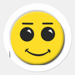 grote smiley ronde sticker