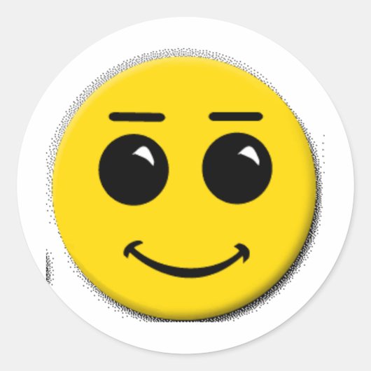grote smiley ronde sticker (Voorkant)