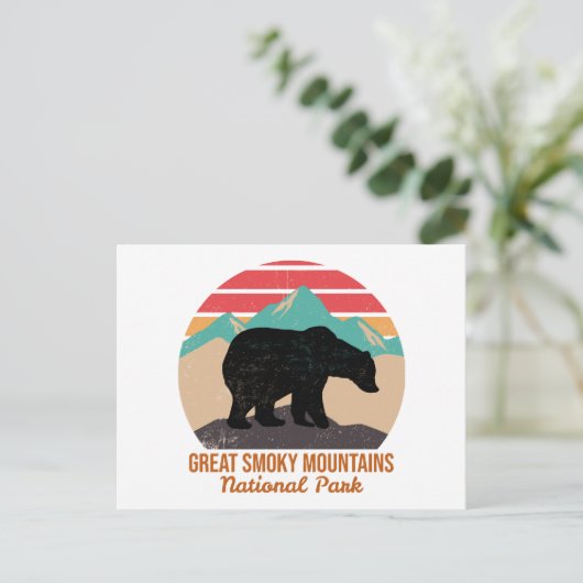 GROTE SMOKY MOUNTAINES NATIONAAL PARK FEESTDAGENKAART (Staand voorkant)