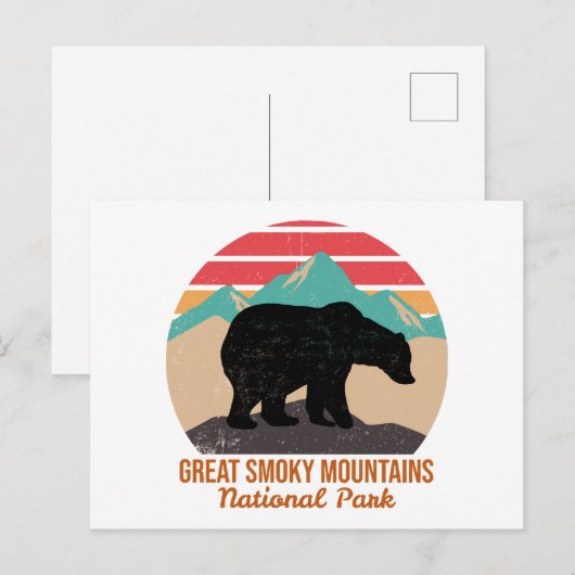 GROTE SMOKY MOUNTAINES NATIONAAL PARK FEESTDAGENKAART (Voorkant / Achterkant)