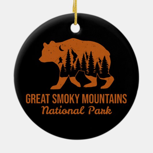 GROTE SMOKY MOUNTAINES NATIONAAL PARK KERAMISCH ORNAMENT (Achterkant)