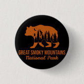GROTE SMOKY MOUNTAINES NATIONAAL PARK RONDE BUTTON 3,2 CM (Voorkant)
