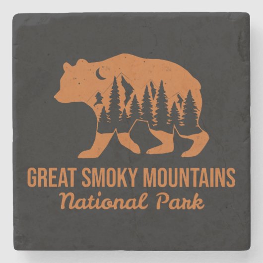 GROTE SMOKY MOUNTAINES NATIONAAL PARK STENEN ONDERZETTER (Voorkant)