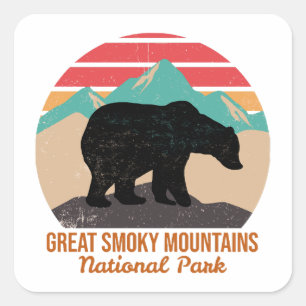 GROTE SMOKY MOUNTAINES NATIONAAL PARK VIERKANTE STICKER