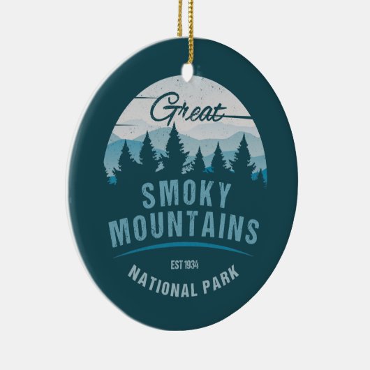 GROTE SMOKY MOUNTAINES NATIONALE PARK HOLIDAY KERAMISCH ORNAMENT (Rechts)