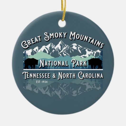GROTE SMOKY MOUNTAINES NATIONALE PARK HOLIDAY KERAMISCH ORNAMENT (Voorkant)