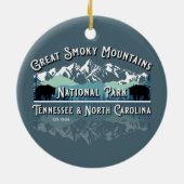 GROTE SMOKY MOUNTAINES NATIONALE PARK HOLIDAY KERAMISCH ORNAMENT (Achterkant)