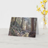 Grote Smoky Mountains Evergreen Forest Vakantie Kaart (Gele Bloem)