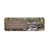 Grote Smoky Mountains Fall laat River Adres Etiket (Voorkant)