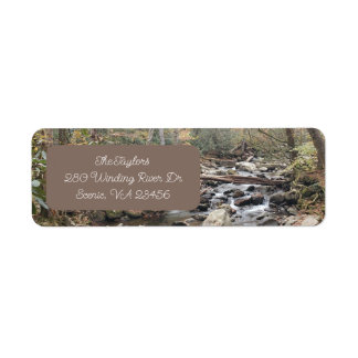 Grote Smoky Mountains Fall laat River Adres Etiket