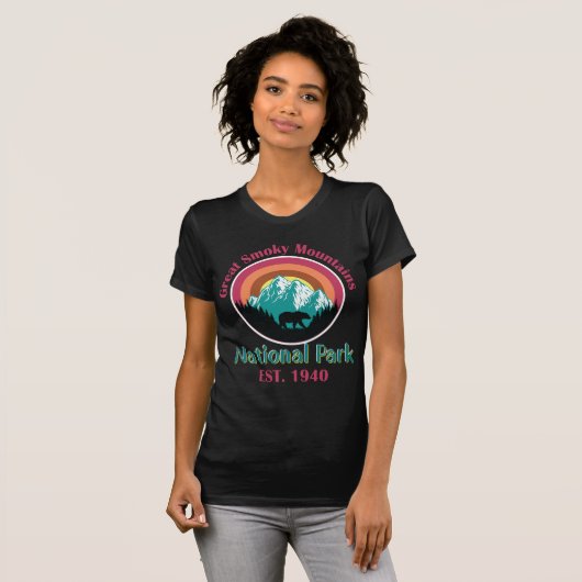  Grote Smoky Mountains Hiking camping T-shirt (Voorkant volledig)