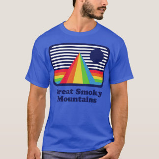 Grote Smoky Mountains Hippie Regenboog T-shirt
