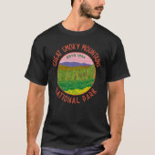 Grote Smoky Mountains National Park Art Distress T-shirt (Voorkant)