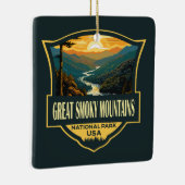 Grote Smoky Mountains National Park Illustratie Keramisch Ornament (Rechts)