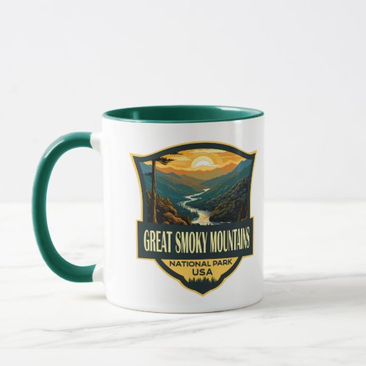 Grote Smoky Mountains National Park Illustratie Mok (Links)