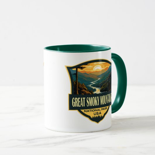 Grote Smoky Mountains National Park Illustratie Mok (Voorkant rechts)