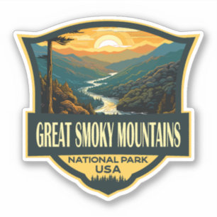 Grote Smoky Mountains National Park Illustratie Sticker