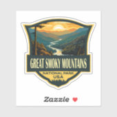 Grote Smoky Mountains National Park Illustratie Sticker (Vel)