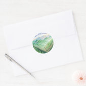Grote Smoky Mountains National Park schets Ronde Sticker (Envelop)