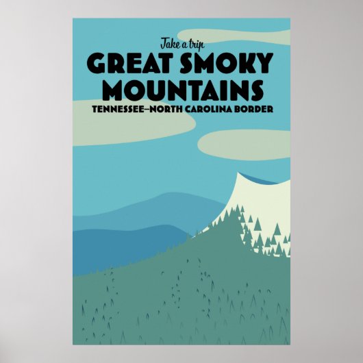 Grote Smoky Mountains reisposter. Poster (Voorkant)