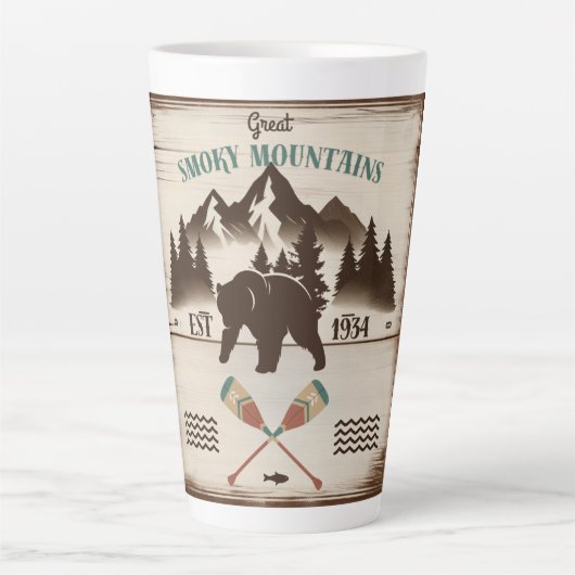 Grote Smoky Mountains, TN beer Latte Mok (Voorkant)