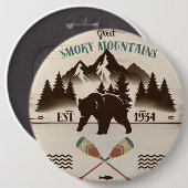 Grote Smoky Mountains, TN beer Ronde Button 6,0 Cm (Voorkant /achterkant)