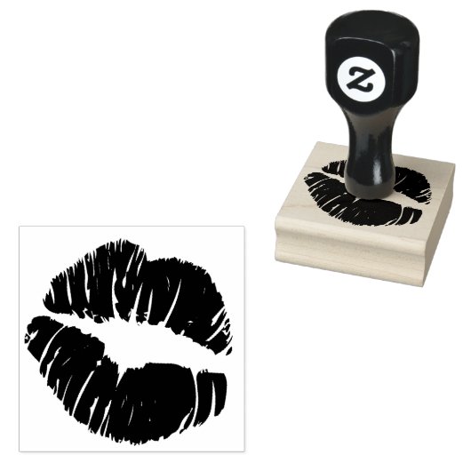 Grote Smooch Rubberstempel (Gestempeld)