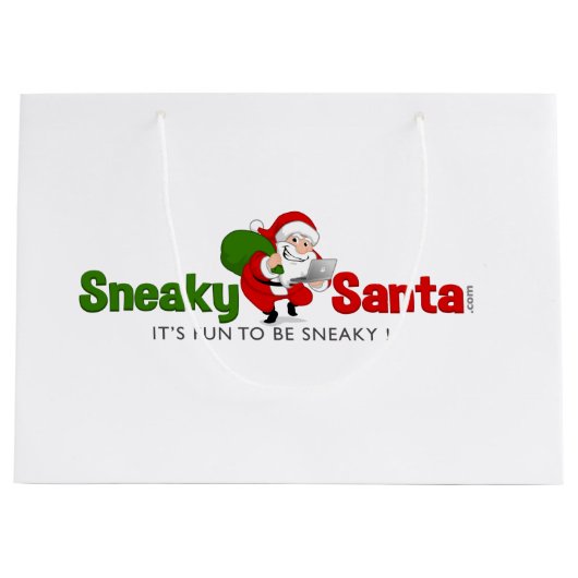 Grote Sneaky Santa Gift-tas Groot Cadeauzakje (Voorkant)