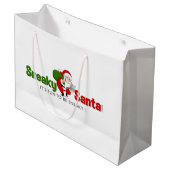 Grote Sneaky Santa Gift-tas Groot Cadeauzakje (Voorkant Gekanteld)