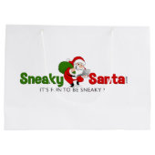 Grote Sneaky Santa Gift-tas Groot Cadeauzakje (Achterkant)