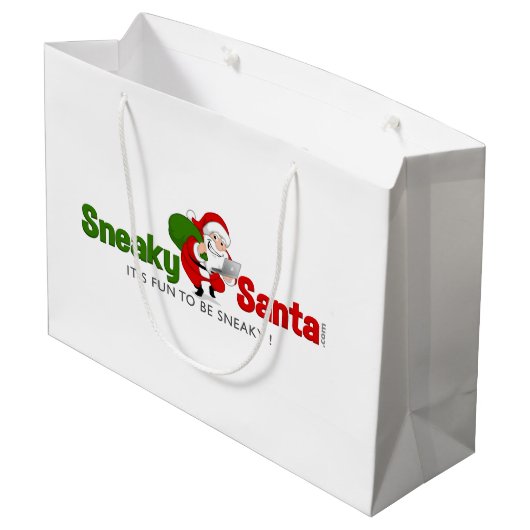 Grote Sneaky Santa Gift-tas Groot Cadeauzakje (Achterkant Gekanteld)