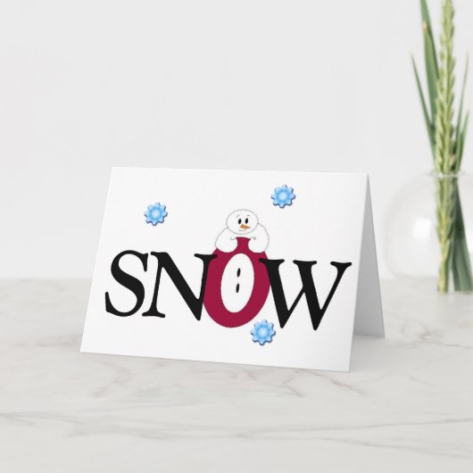 Grote Sneeuw Feestdagen Kaart (Voorkant)
