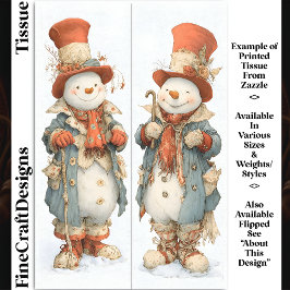 Grote Sneeuwmannen In Cottagecore Outfits DS6L Dec Tissuepapier