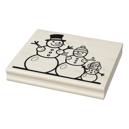 Grote sneeuwpoppenfamilie rubberstempel (Stempel)