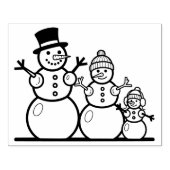 Grote sneeuwpoppenfamilie rubberstempel (Afrduk)