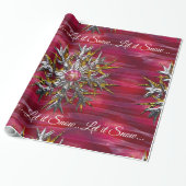 Grote sneeuwvlok boven Parijs Glossy Cadeaupapier (Uitgerold)