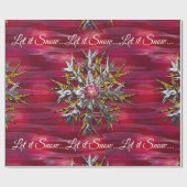 Grote sneeuwvlok boven Parijs Glossy Cadeaupapier (Vlak)