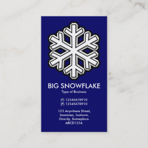 Grote Sneeuwvlok - Donkerblauw (000066) Visitekaartje