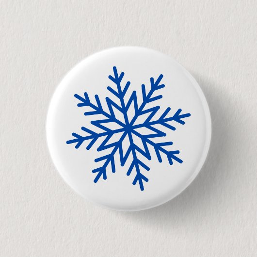 Grote sneeuwvlok ronde button 3,2 cm (Voorkant)