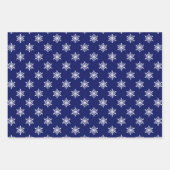 Grote sneeuwvlokken dij achtergrondkleuren inpakpapier vel (Voorkant 3)