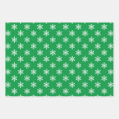 Grote sneeuwvlokken dij achtergrondkleuren inpakpapier vel (Voorkant 2)