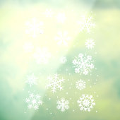 Grote sneeuwvlokken kerst raamsticker (Vel 3)