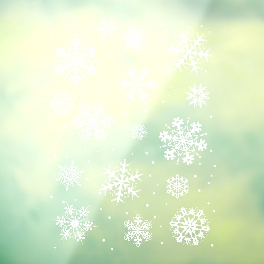 Grote sneeuwvlokken kerst raamsticker (Vel 3)