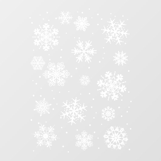 Grote sneeuwvlokken kerst raamsticker (Vel)