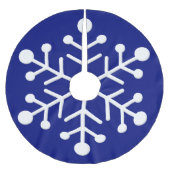 Grote sneeuwvlokken op blauwe achtergrond Kerstmis Kerstboom Rok (Voorkant)