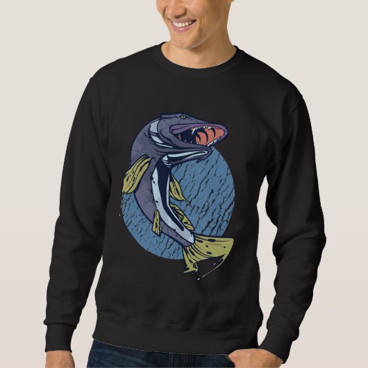 Grote snoek vis trui (Voorkant)