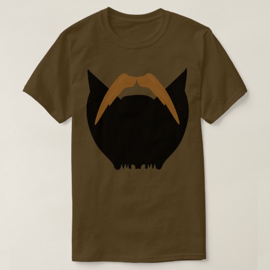 Grote snor en grote baard 1 t-shirt (Design voorkant)