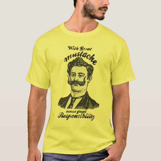 Grote snor t-shirt (Voorkant)