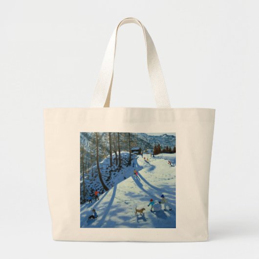 Grote Snowball Zermatt Grote Tote Bag (Voorkant)