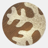 Grote Snowflake-kerstontwerpenveloppen Ronde Sticker (Voorkant)